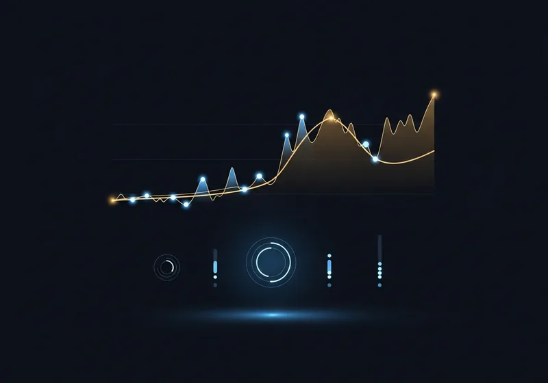 Canlı trend grafiği ve güven seviyeleri içeren yapay zeka destekli piyasa sinyalleri panosu